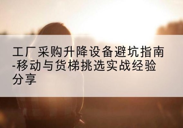 弋江移动式升降机怎么选-工厂采购升降设备避坑指南-移动与货梯挑选实战经验分享